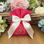 Sacchetto magenta personalizzato cm 13x15 collezione Palette